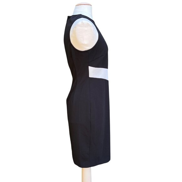 Guess Los Angeles Black White Colorblock Bodycon Sleeveless Asymetric‎ Dress 12 - Picture 4 of 7